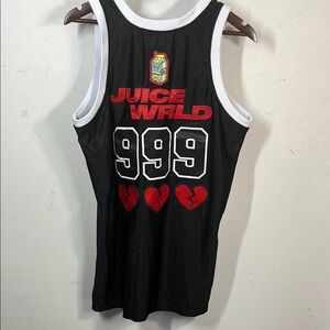 JUICE WRLD World On Drugs 999 Concert Tour Basketball Jersey Mens Sz L